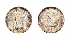 Standing Liberty Quarters (1916-1930):